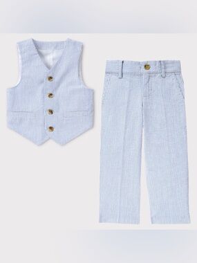 Gymboree Blue and White Striped Dress Shirt